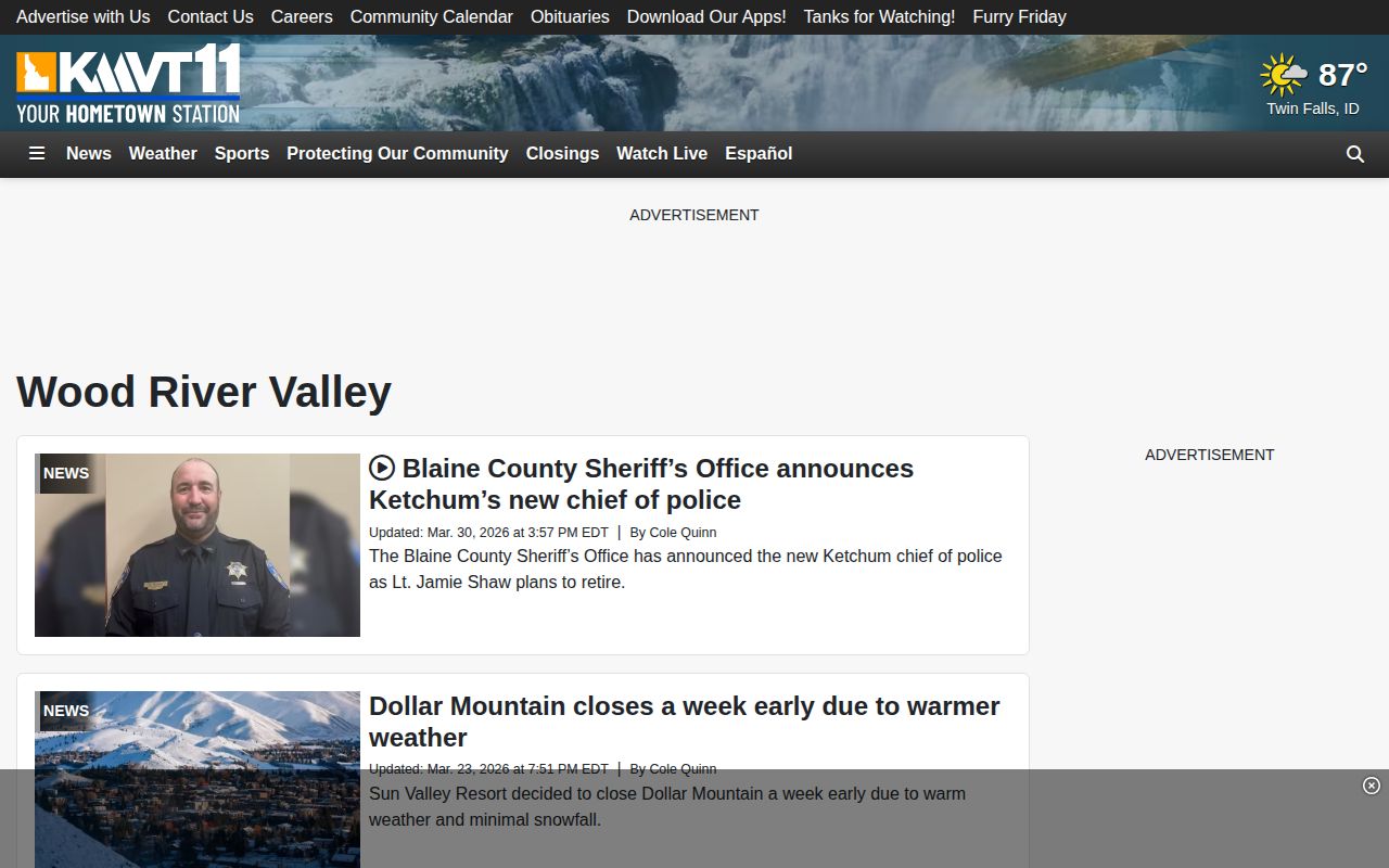 KMVT Wood River Valley crime news source for Blaine County arrests